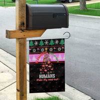 Flamingo Make Me Happy Christmas Garden Flag Funny Xmas Holiday Patterns - Wonder Print Shop