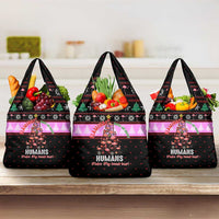 Flamingo Make Me Happy Christmas Grocery Bag Funny Xmas Holiday Patterns - Wonder Print Shop