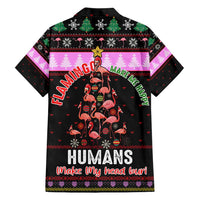 Flamingo Make Me Happy Christmas Hawaiian Shirt Funny Xmas Holiday Patterns - Wonder Print Shop