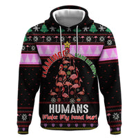 Flamingo Make Me Happy Christmas Hoodie Funny Xmas Holiday Patterns - Wonder Print Shop