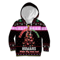 Flamingo Make Me Happy Christmas Kid Hoodie Funny Xmas Holiday Patterns - Wonder Print Shop
