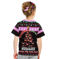 Flamingo Make Me Happy Christmas Kid T Shirt Funny Xmas Holiday Patterns - Wonder Print Shop