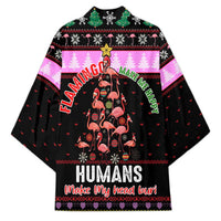 Flamingo Make Me Happy Christmas Kimono Funny Xmas Holiday Patterns - Wonder Print Shop
