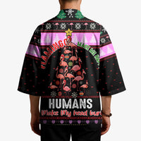 Flamingo Make Me Happy Christmas Kimono Funny Xmas Holiday Patterns - Wonder Print Shop