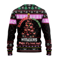 Flamingo Make Me Happy Christmas Ugly Christmas Sweater Funny Xmas Holiday Patterns - Wonder Print Shop