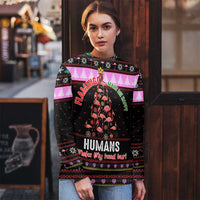 Flamingo Make Me Happy Christmas Ugly Christmas Sweater Funny Xmas Holiday Patterns - Wonder Print Shop