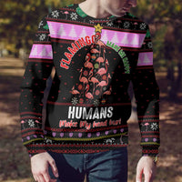 Flamingo Make Me Happy Christmas Ugly Christmas Sweater Funny Xmas Holiday Patterns - Wonder Print Shop