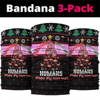 Flamingo Make Me Happy Christmas Neck Gaiter Funny Xmas Holiday Patterns - Wonder Print Shop