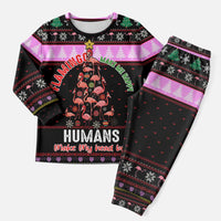 Flamingo Make Me Happy Christmas Pajama Set Funny Xmas Holiday Patterns - Wonder Print Shop