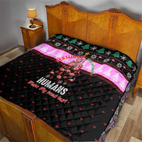 Flamingo Make Me Happy Christmas Quilt Funny Xmas Holiday Patterns - Wonder Print Shop