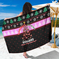 Flamingo Make Me Happy Christmas Sarong Funny Xmas Holiday Patterns - Wonder Print Shop