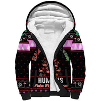 Flamingo Make Me Happy Christmas Sherpa Hoodie Funny Xmas Holiday Patterns - Wonder Print Shop