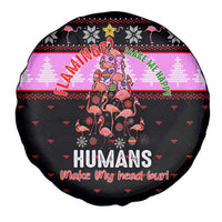 Flamingo Make Me Happy Christmas Spare Tire Cover Funny Xmas Holiday Patterns - Wonder Print Shop