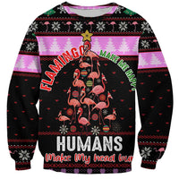 Flamingo Make Me Happy Christmas Sweatshirt Funny Xmas Holiday Patterns - Wonder Print Shop