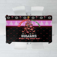 Flamingo Make Me Happy Christmas Tablecloth Funny Xmas Holiday Patterns - Wonder Print Shop