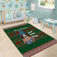 Great Dane Woofmas Christmas Area Rug Funny Xmas Holiday Patterns - Wonder Print Shop