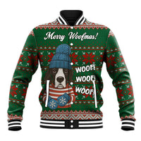 Great Dane Woofmas Christmas Baseball Jacket Funny Xmas Holiday Patterns - Wonder Print Shop