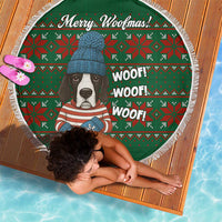 Great Dane Woofmas Christmas Beach Blanket Funny Xmas Holiday Patterns - Wonder Print Shop