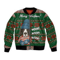 Great Dane Woofmas Christmas Bomber Jacket Funny Xmas Holiday Patterns - Wonder Print Shop