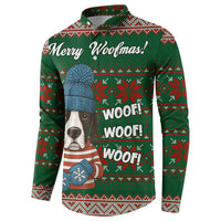Great Dane Woofmas Christmas Button Sweatshirt Funny Xmas Holiday Patterns - Wonder Print Shop