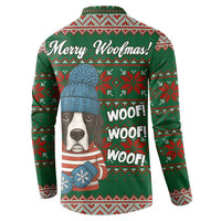 Great Dane Woofmas Christmas Button Sweatshirt Funny Xmas Holiday Patterns - Wonder Print Shop