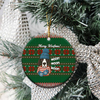 Great Dane Woofmas Christmas Ceramic Ornament Funny Xmas Holiday Patterns - Wonder Print Shop