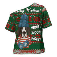 Great Dane Woofmas Christmas Cross Shoulder Shirt Funny Xmas Holiday Patterns - Wonder Print Shop