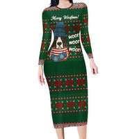 Great Dane Woofmas Christmas Family Matching Long Sleeve Bodycon Dress and Hawaiian Shirt Funny Xmas Holiday Patterns - Wonder Print Shop