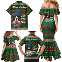 Great Dane Woofmas Christmas Family Matching Mermaid Dress and Hawaiian Shirt Funny Xmas Holiday Patterns - Wonder Print Shop