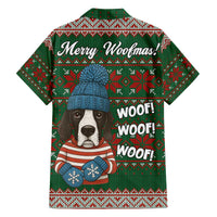 Great Dane Woofmas Christmas Family Matching Off The Shoulder Long Sleeve Dress and Hawaiian Shirt Funny Xmas Holiday Patterns - Wonder Print Shop