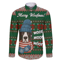 Great Dane Woofmas Christmas Family Matching Off The Shoulder Long Sleeve Dress and Hawaiian Shirt Funny Xmas Holiday Patterns - Wonder Print Shop