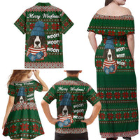 Great Dane Woofmas Christmas Family Matching Off Shoulder Maxi Dress and Hawaiian Shirt Funny Xmas Holiday Patterns - Wonder Print Shop