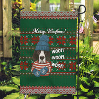 Great Dane Woofmas Christmas Garden Flag Funny Xmas Holiday Patterns - Wonder Print Shop