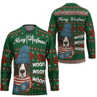 Great Dane Woofmas Christmas Hockey Jersey Funny Xmas Holiday Patterns - Wonder Print Shop