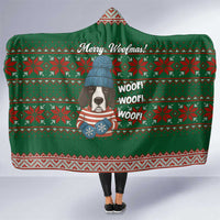 Great Dane Woofmas Christmas Hooded Blanket Funny Xmas Holiday Patterns - Wonder Print Shop