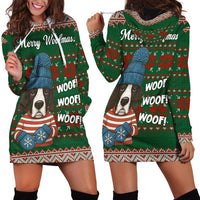Great Dane Woofmas Christmas Hoodie Dress Funny Xmas Holiday Patterns - Wonder Print Shop