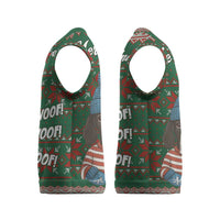 Great Dane Woofmas Christmas Knitted V-Neck Vest Funny Xmas Holiday Patterns - Wonder Print Shop