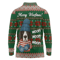 Great Dane Woofmas Christmas Long Sleeve Polo Shirt Funny Xmas Holiday Patterns - Wonder Print Shop