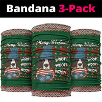 Great Dane Woofmas Christmas Neck Gaiter Funny Xmas Holiday Patterns - Wonder Print Shop