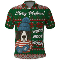 Great Dane Woofmas Christmas Polo Shirt Funny Xmas Holiday Patterns - Wonder Print Shop