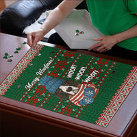Great Dane Woofmas Christmas Puzzle Funny Xmas Holiday Patterns - Wonder Print Shop