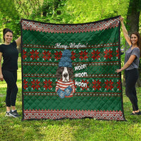 Great Dane Woofmas Christmas Quilt Funny Xmas Holiday Patterns - Wonder Print Shop