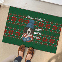 Great Dane Woofmas Christmas Rubber Doormat Funny Xmas Holiday Patterns - Wonder Print Shop