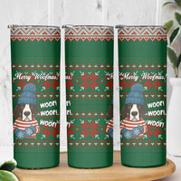 Great Dane Woofmas Christmas Skinny Tumbler Funny Xmas Holiday Patterns - Wonder Print Shop