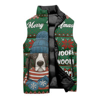 Great Dane Woofmas Christmas Sleeveless Puffer Jacket Funny Xmas Holiday Patterns - Wonder Print Shop
