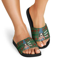 Great Dane Woofmas Christmas Slide Sandals Funny Xmas Holiday Patterns - Wonder Print Shop