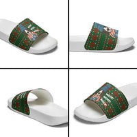 Great Dane Woofmas Christmas Slide Sandals Funny Xmas Holiday Patterns - Wonder Print Shop