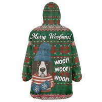 Great Dane Woofmas Christmas Wearable Blanket Hoodie Funny Xmas Holiday Patterns - Wonder Print Shop