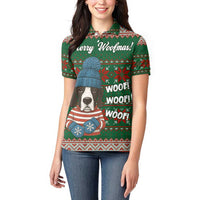Great Dane Woofmas Christmas Women Polo Shirt Funny Xmas Holiday Patterns - Wonder Print Shop