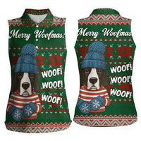 Great Dane Woofmas Christmas Women Sleeveless Polo Shirt Funny Xmas Holiday Patterns - Wonder Print Shop